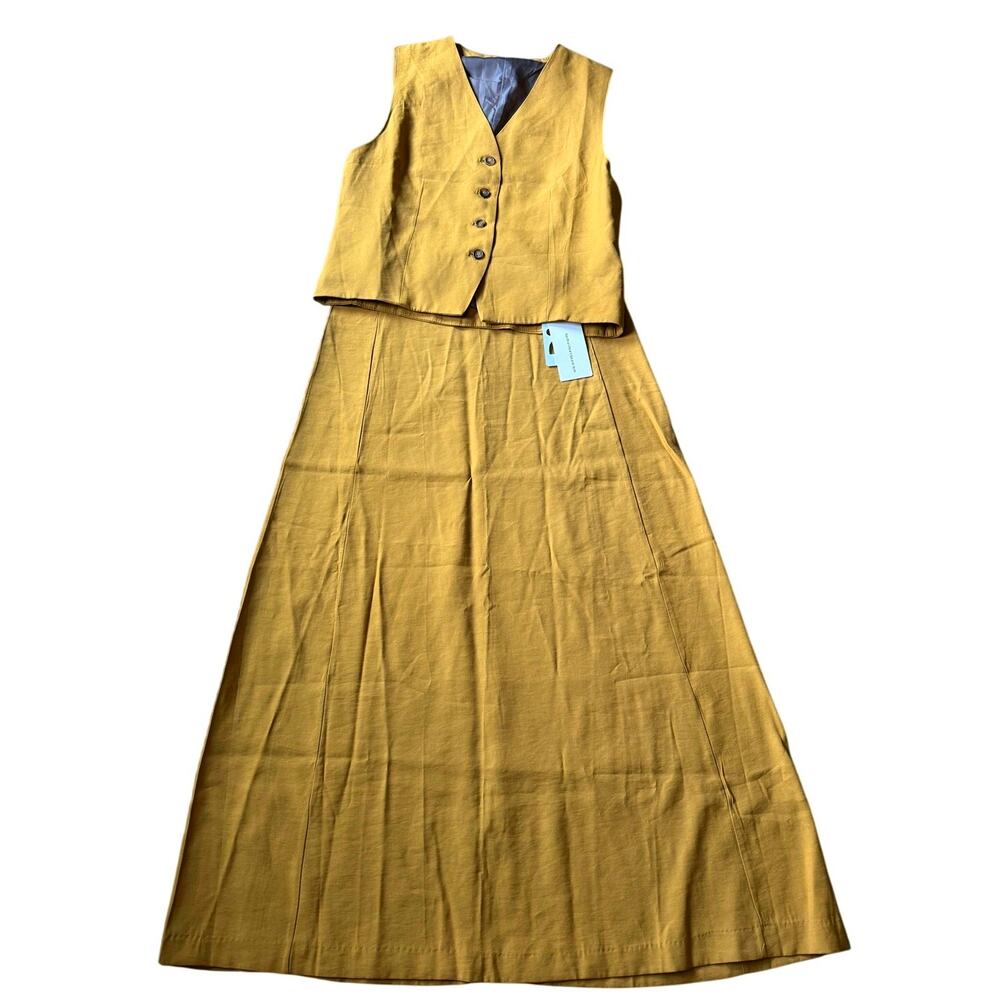 Commense Mustard Skirt Set - Picture 2 of 5